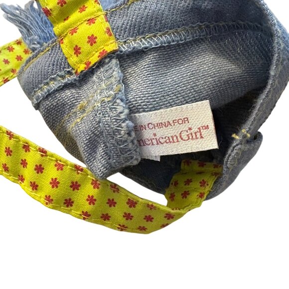 American Girl Ivy Ling Denim Fringe Shoulder Bag With Yellow Strap & Rainbow Pat - Picture 3 of 3